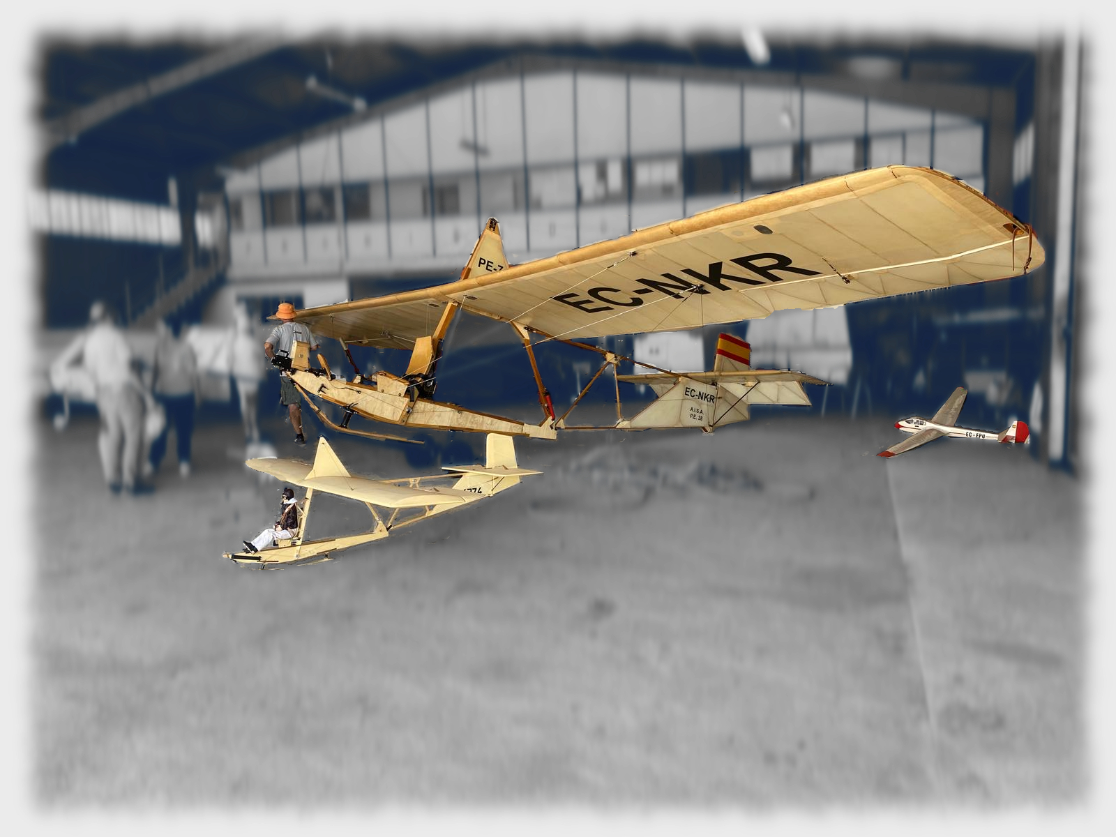 Aeromodelos de planeadores antiguos